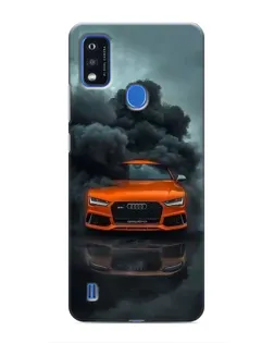 Чехол для ZTE Blade A51 с картинкой «Audi в облаках дыма»