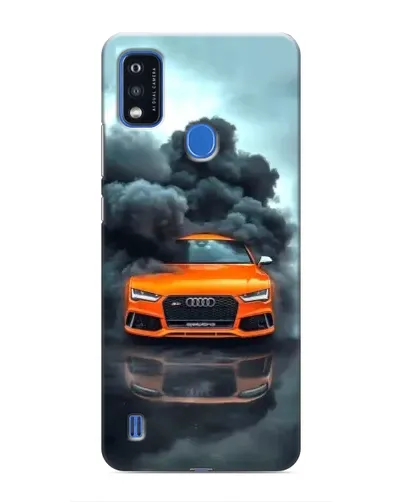 Чехол для ZTE Blade A51 с картинкой «Audi в облаках дыма»