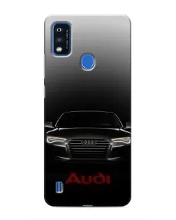 Чехол для ZTE Blade A51 с картинкой «Audi — градиентный контур»