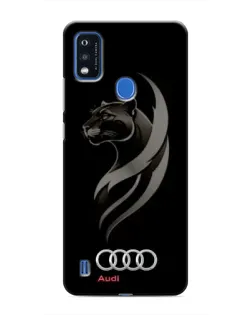 Чехол для ZTE Blade A51 с картинкой «Графика — пантера и Audi»