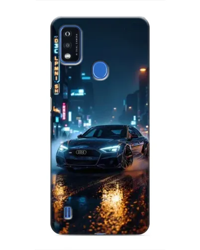Чехол для ZTE Blade A51 с картинкой «Ночной город и Audi»