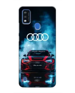 Чехол для ZTE Blade A51 с картинкой «Audi Sport — неон»