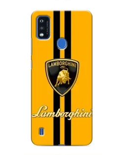 Чехол для ZTE Blade A51 с картинкой «Lamborghini Stripe желтый»