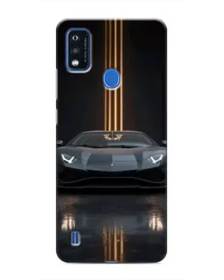 Чехол для ZTE Blade A51 с картинкой «Lamborghini золотые линии»