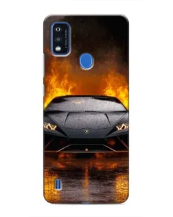 Чехол для ZTE Blade A51 с картинкой «Lamborghini в огне»
