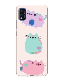 Чохол для ZTE Blade A51 з картинкою «Pusheen тріо» Чохол для ZTE Blade A51 з картинкою «Pusheen тріо»