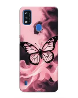 Чехол для ZTE Blade A51 с картинкой «Бабочка в дыму»