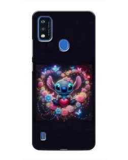 Чехол для ZTE Blade A51 с картинкой «Stitch в цветах»