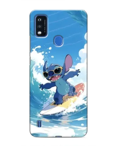 Чехол для ZTE Blade A51 с картинкой «Стич на волне»
