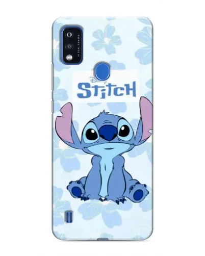 Чехол для ZTE Blade A51 с картинкой «Stitch среди цветов»