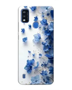 Чехол для ZTE Blade A51 с картинкой «Голубой цветочный каскад»