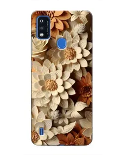 Чехол для ZTE Blade A51 с картинкой «Бежевый флористический декор»