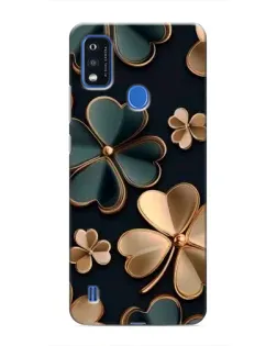 Чехол для ZTE Blade A51 с картинкой «Клевер в золоте»