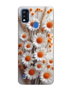 Чехол для ZTE Blade A51 с картинкой «Белые сухоцветы»