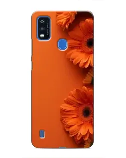 Чехол для ZTE Blade A51 с картинкой «Оранжевые герберы»