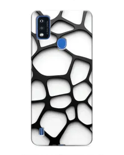 Чехол для ZTE Blade A51 с картинкой «Белая объемная сетка»