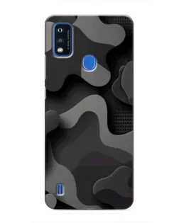 Чехол для ZTE Blade A51 с картинкой «Темный абстрактный камуфляж»