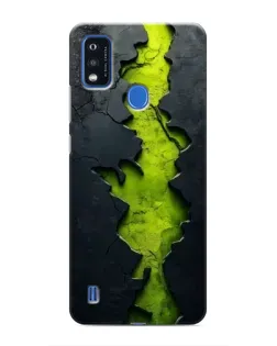 Чехол для ZTE Blade A51 с картинкой «Салатовый разлом скалы»