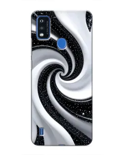 Чехол для ZTE Blade A51 с картинкой «Черно-белая спираль»