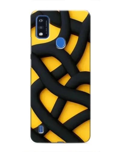 Чехол для ZTE Blade A51 с картинкой «Черное желтое переплетение» Чехол для ZTE Blade A51 с картинкой «Черное желтое переплетение»