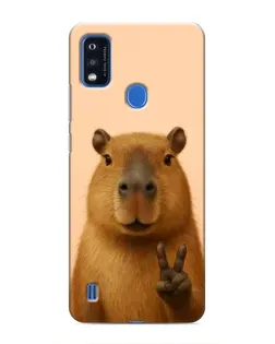 Чехол для ZTE Blade A51 с картинкой «Капибара виктория»
