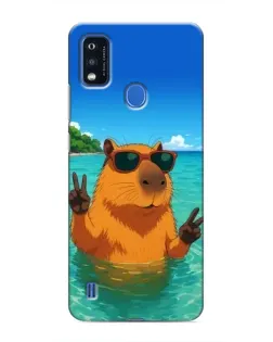 Чехол для ZTE Blade A51 с картинкой «Морская капибара»