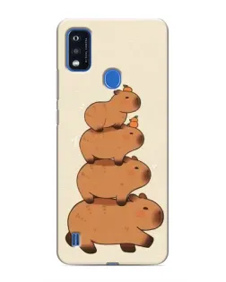 Чехол для ZTE Blade A51 с картинкой «Башня из капибар»