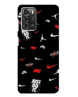 Чехол для ZTE Blade A52 с картинкой «Nike Mix Pattern»