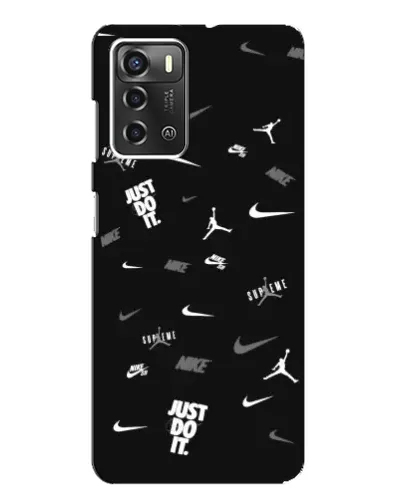 Чехол для ZTE Blade A52 с картинкой «Nike Black Pattern» Чехол для ZTE Blade A52 с картинкой «Nike Black Pattern»