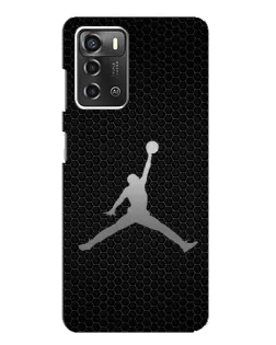 Чехол для ZTE Blade A52 с картинкой «Jordan Dark Carbon»