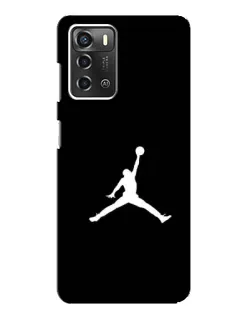 Чехол для ZTE Blade A52 с картинкой «Jordan Silhouette»