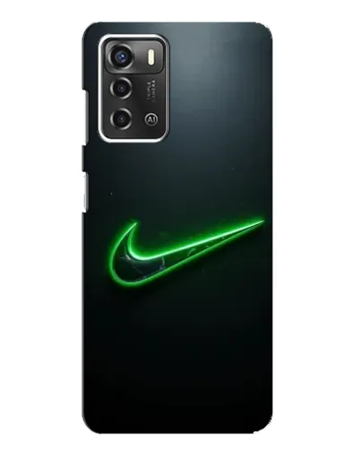 Чехол для ZTE Blade A52 с картинкой «Неоновый контур Nike»