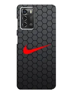 Чехол для ZTE Blade A52 с картинкой «Nike — карбоновая сетка»