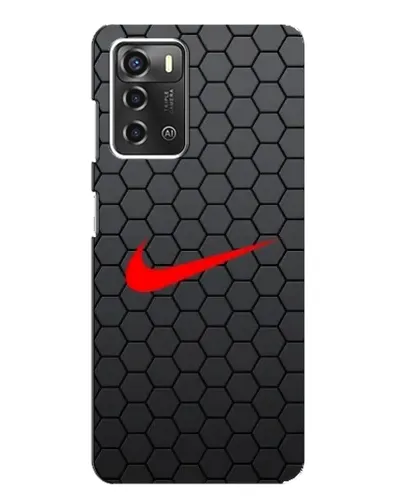 Чехол для ZTE Blade A52 с картинкой «Nike — карбоновая сетка»