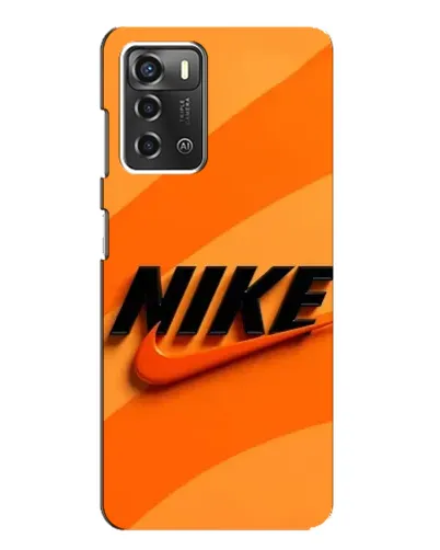 Чехол для ZTE Blade A52 с картинкой «Оранжевый драйв Nike»