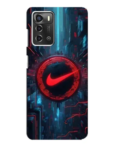Чехол для ZTE Blade A52 с картинкой «Техногенный стиль Nike»