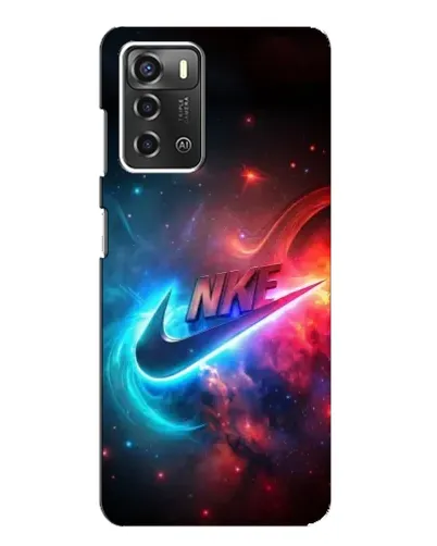 Чехол для ZTE Blade A52 с картинкой «Огненный логотип Nike»