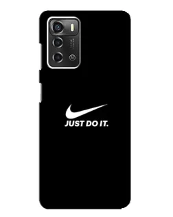 Чехол для ZTE Blade A52 с картинкой «Минимализм от Nike»