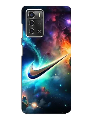 Чехол для ZTE Blade A52 с картинкой «Космический Nike Swoosh»