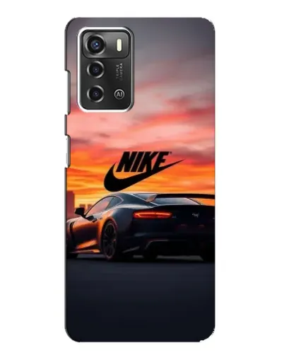 Чехол для ZTE Blade A52 с картинкой «Nike и суперкар»