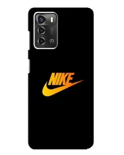 Чехол для ZTE Blade A52 с картинкой «Золотой логотип Nike»