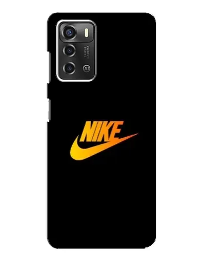 Чехол для ZTE Blade A52 с картинкой «Золотой логотип Nike»