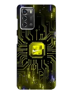 Чехол для ZTE Blade A52 с картинкой «Nike — золотая искра»