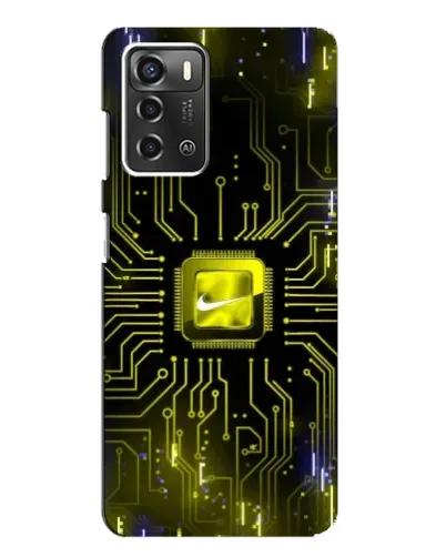 Чехол для ZTE Blade A52 с картинкой «Nike — золотая искра»
