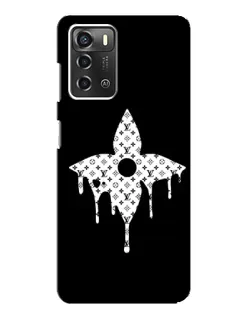 Чехол для ZTE Blade A52 с картинкой «Цветочная монограмма»