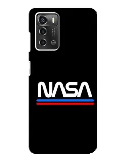 Чехол для ZTE Blade A52 с картинкой «NASA — классика Red Blue»