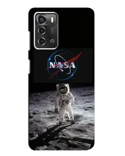 Чехол для ZTE Blade A52 с картинкой «Астронавт на Луне»