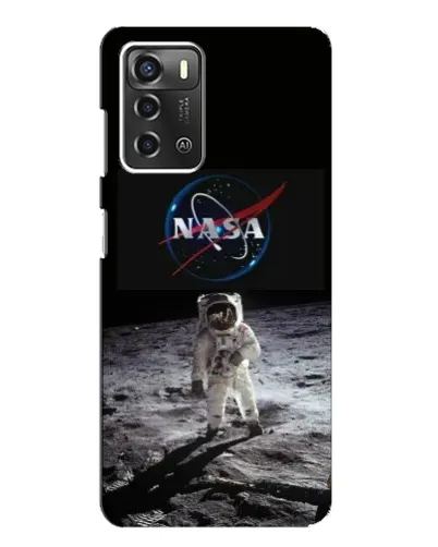 Чехол для ZTE Blade A52 с картинкой «Астронавт на Луне»