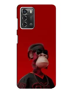 Чехол для ZTE Blade A52 с картинкой «Bored Ape в красном»