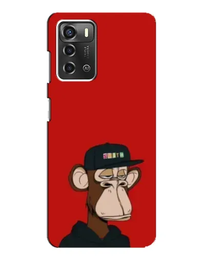 Чехол для ZTE Blade A52 с картинкой «Bored Ape — красный фон» Чехол для ZTE Blade A52 с картинкой «Bored Ape — красный фон»